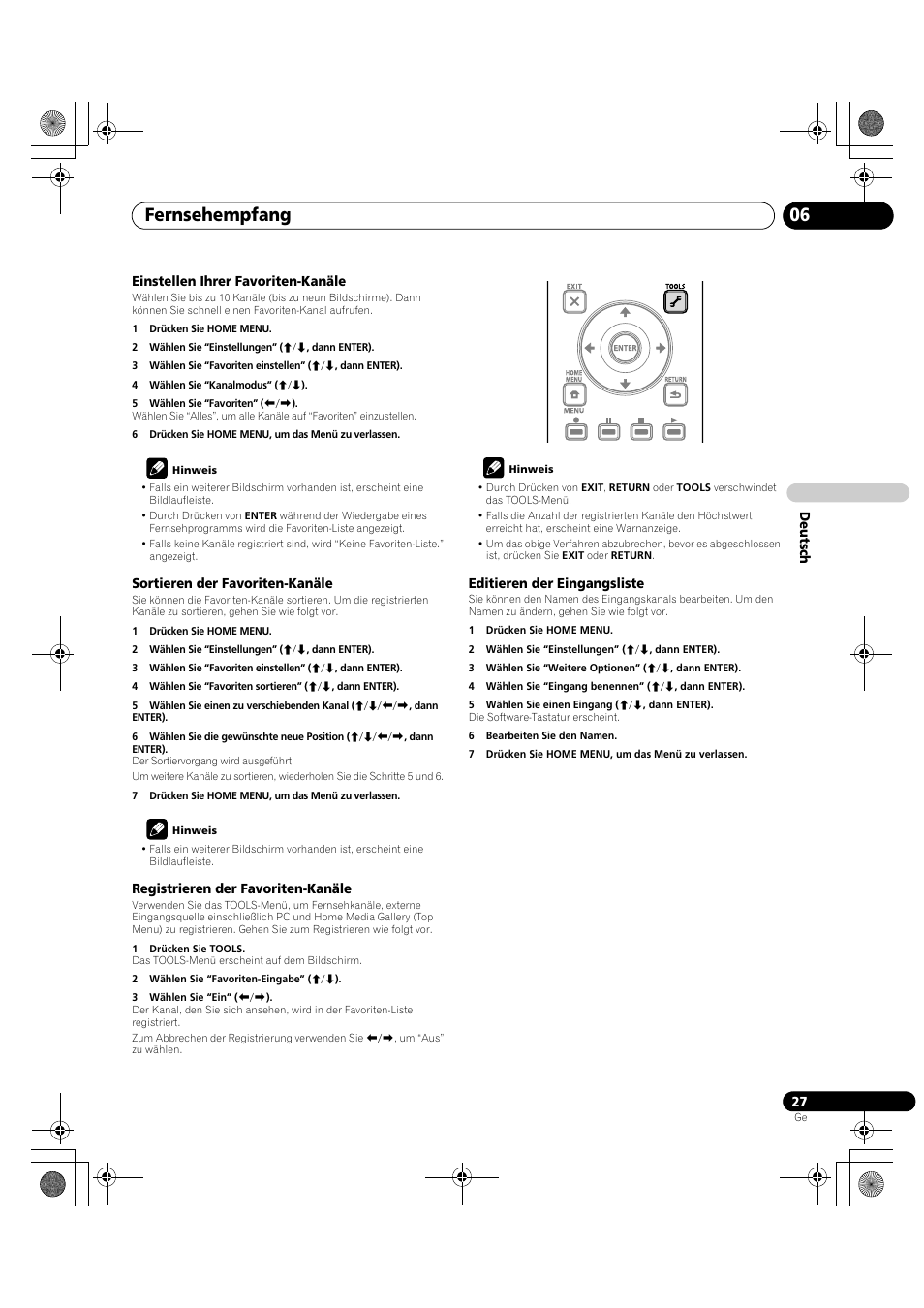Fernsehempfang 06 | Pioneer KRP-600A User Manual | Page 261 / 345