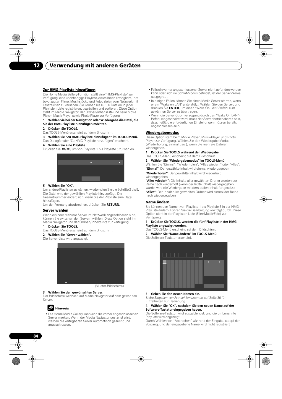 Verwendung mit anderen geräten 12 | Pioneer KRP-600A User Manual | Page 318 / 345