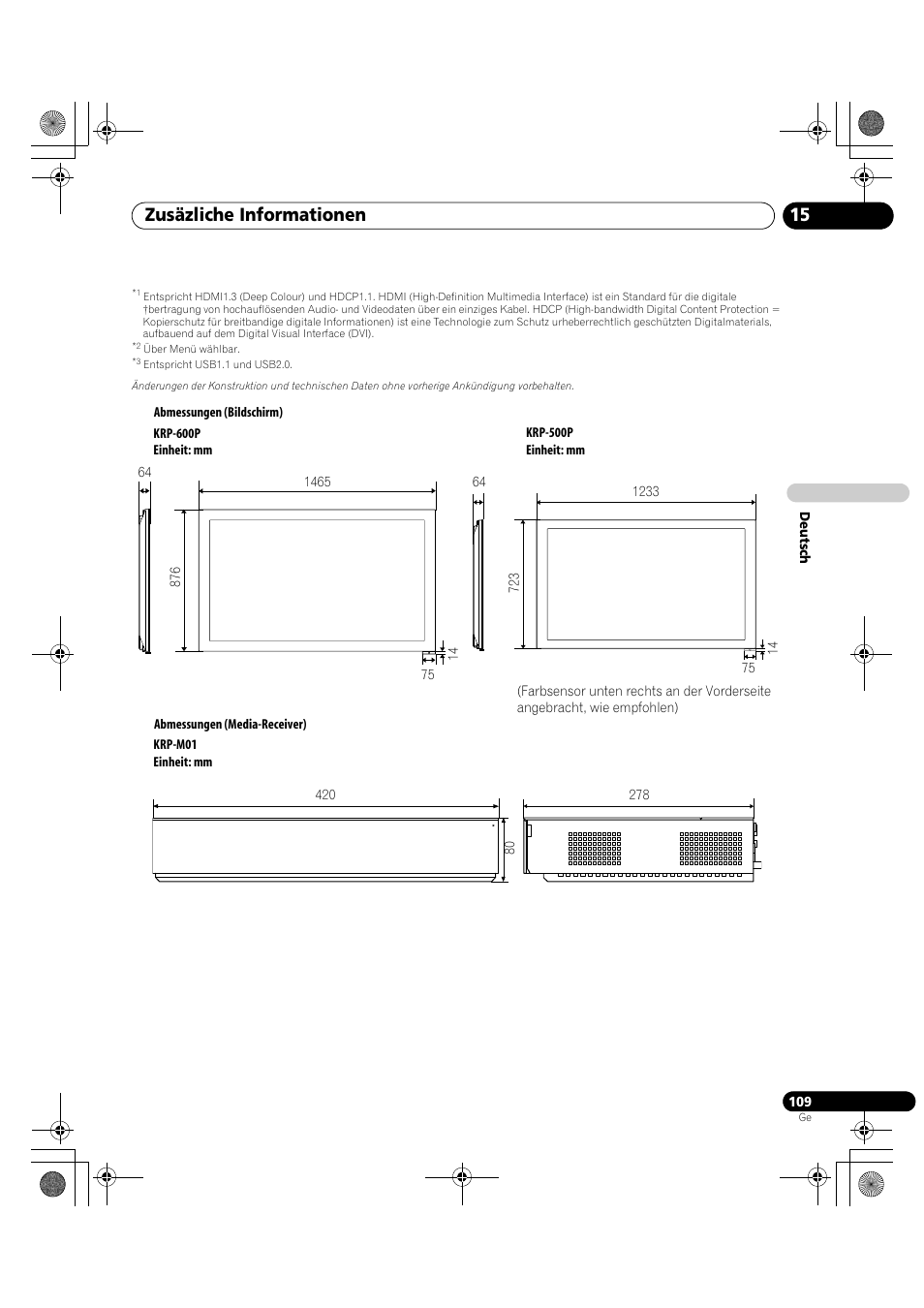 Zusäzliche informationen 15 | Pioneer KRP-600A User Manual | Page 343 / 345