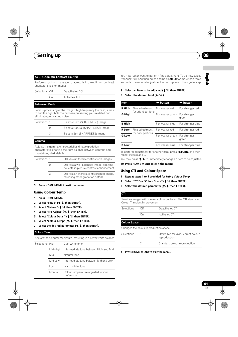 Setting up 08 | Pioneer KRP-600A User Manual | Page 41 / 345