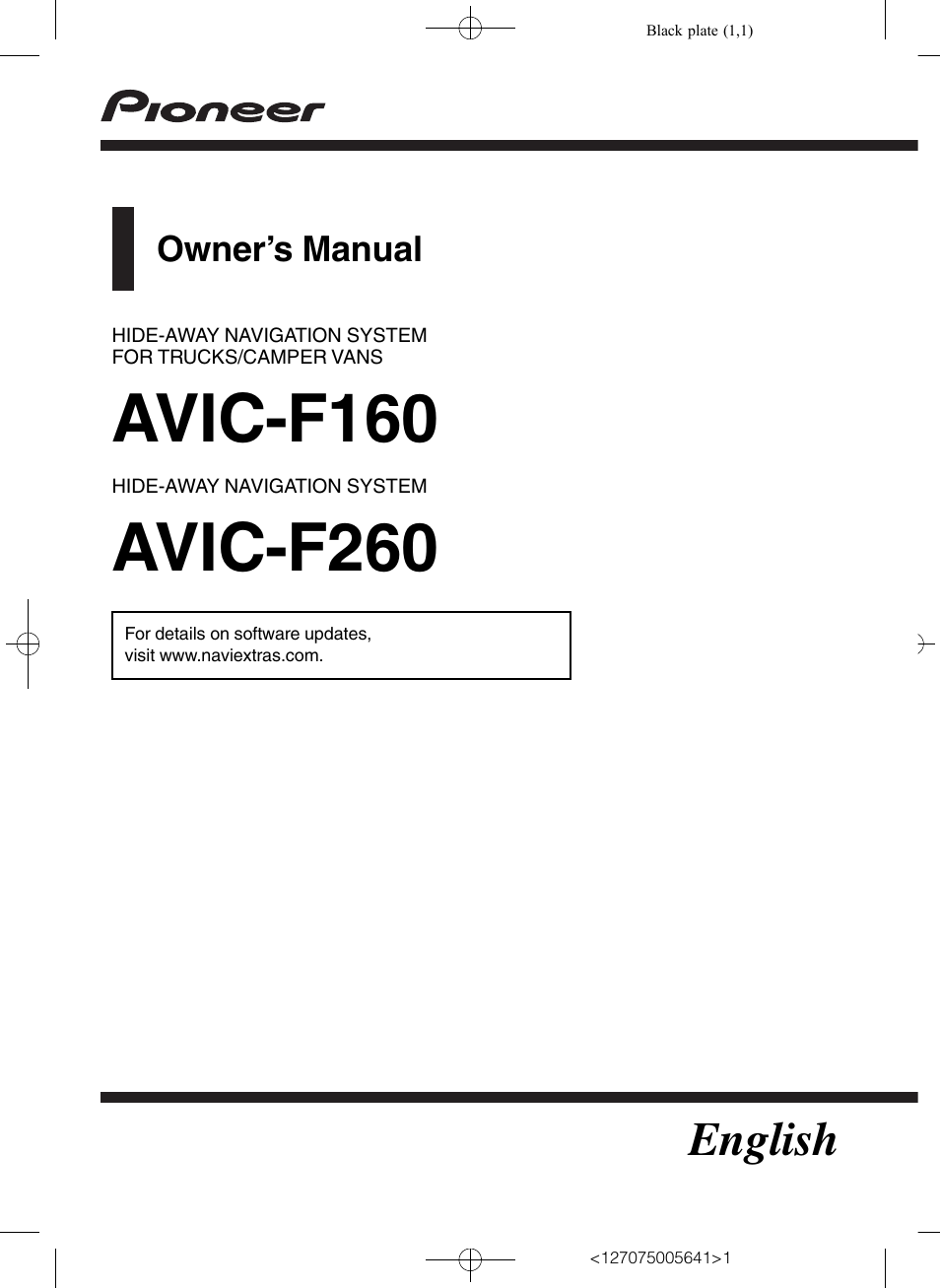 Pioneer AVIC-F160 User Manual | 76 pages