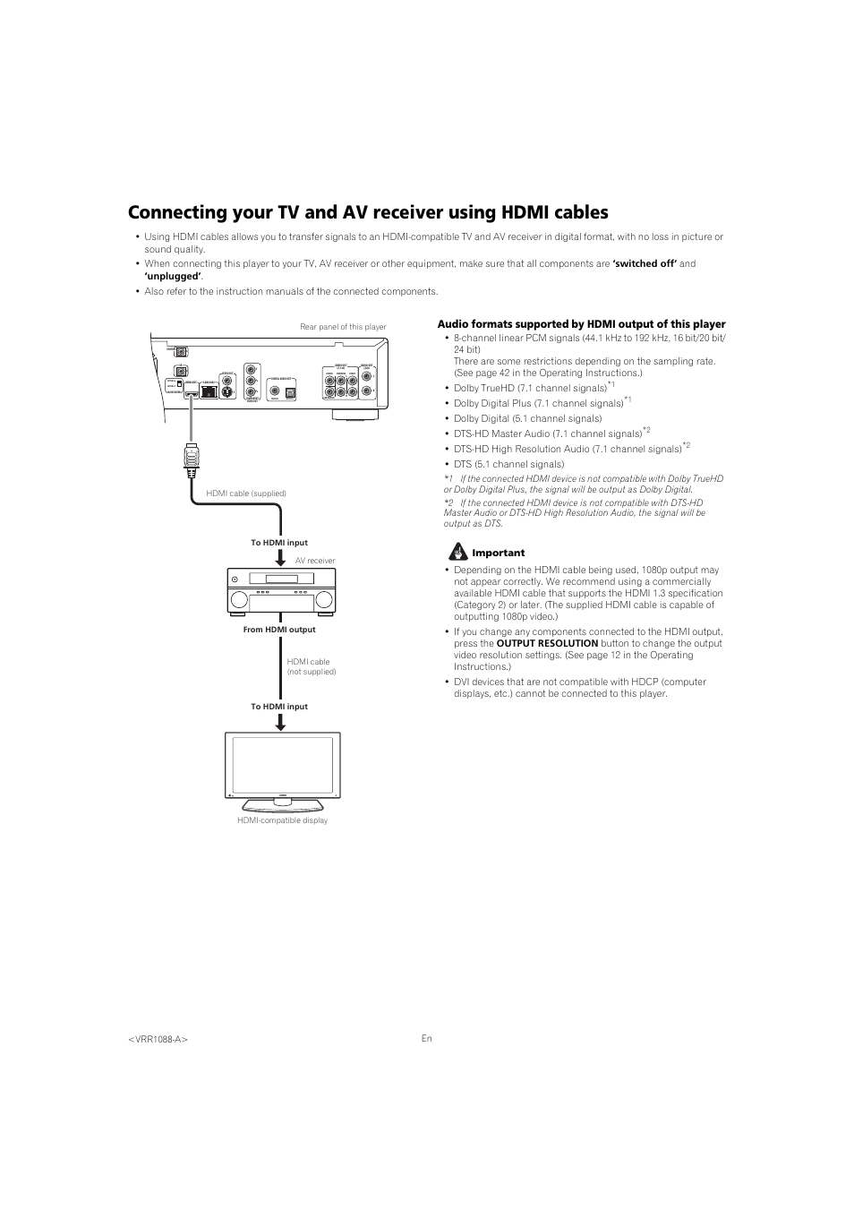 Pioneer BDP-LX70A User Manual | 1 page