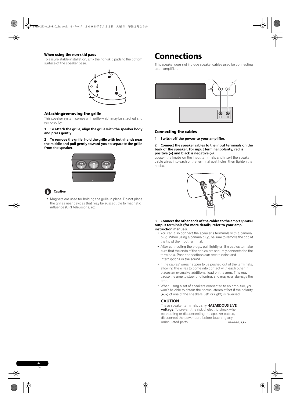 Connections | Pioneer S-81C-QL User Manual | Page 4 / 56