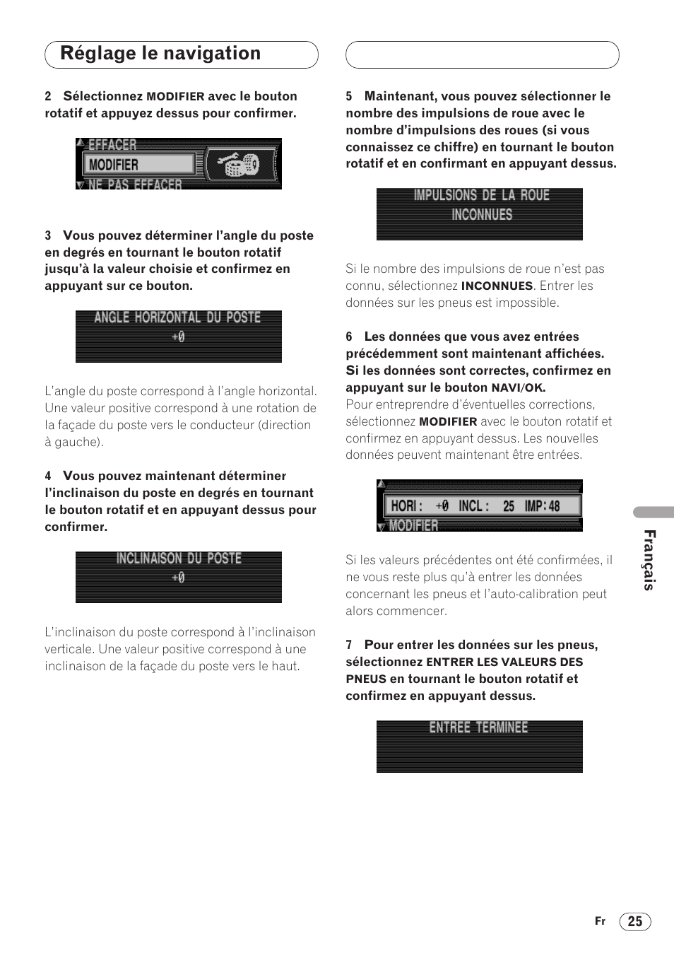 Réglage le navigation | Pioneer ANH-P9R-BK User Manual | Page 103 / 160
