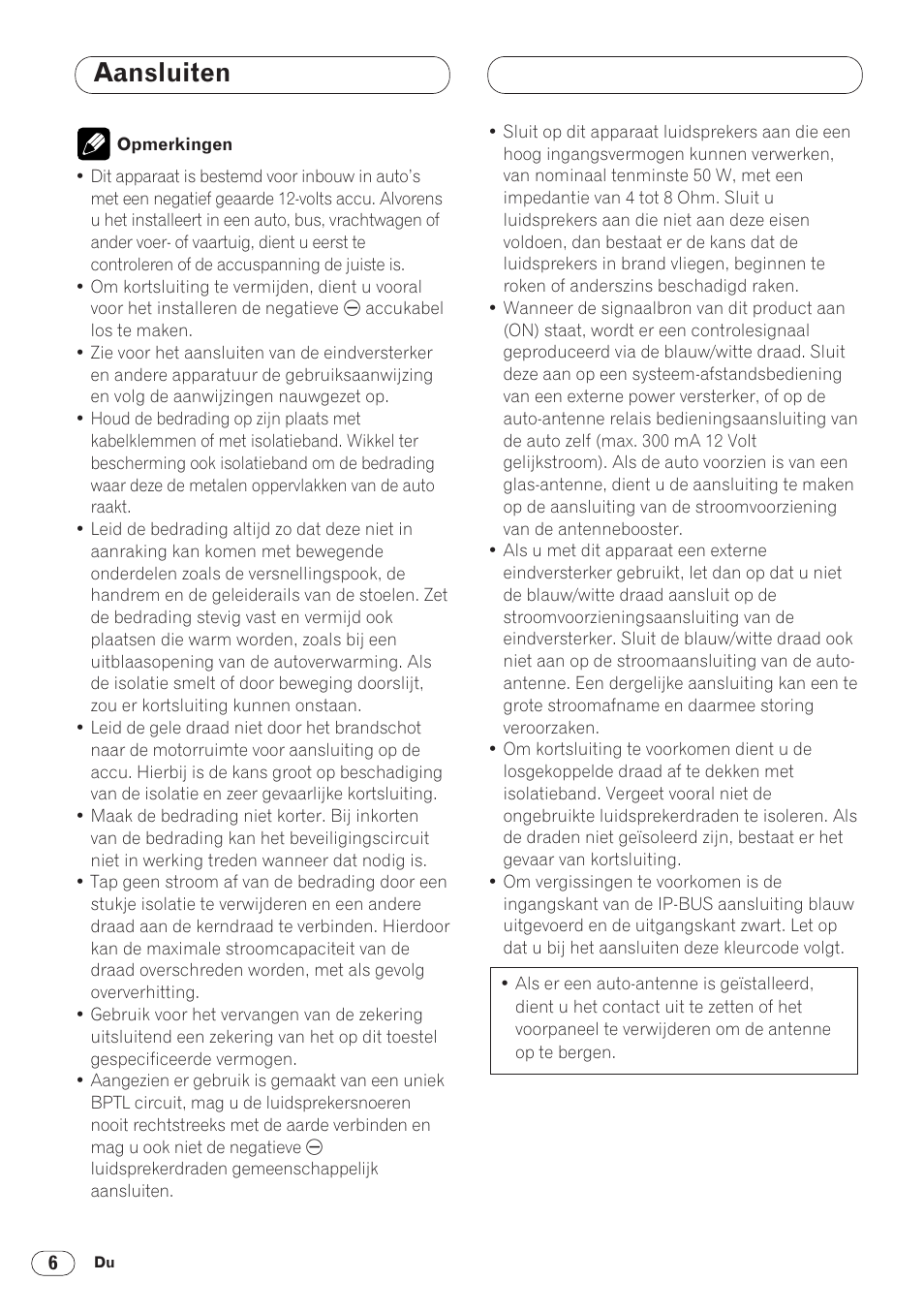 Aansluiten | Pioneer ANH-P9R-BK User Manual | Page 136 / 160