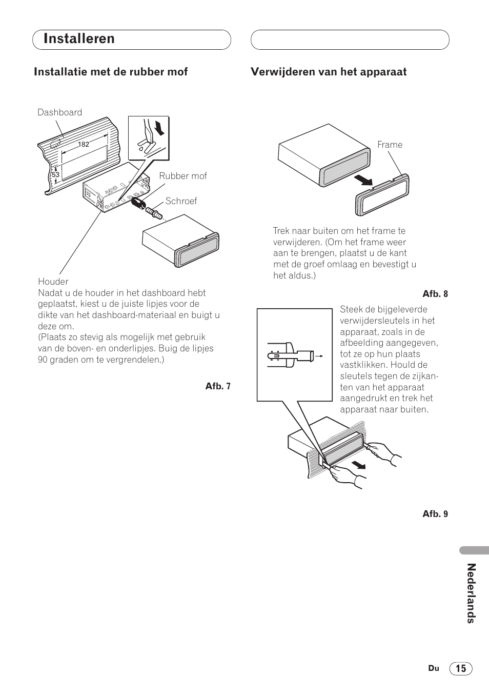 Installeren | Pioneer ANH-P9R-BK User Manual | Page 145 / 160