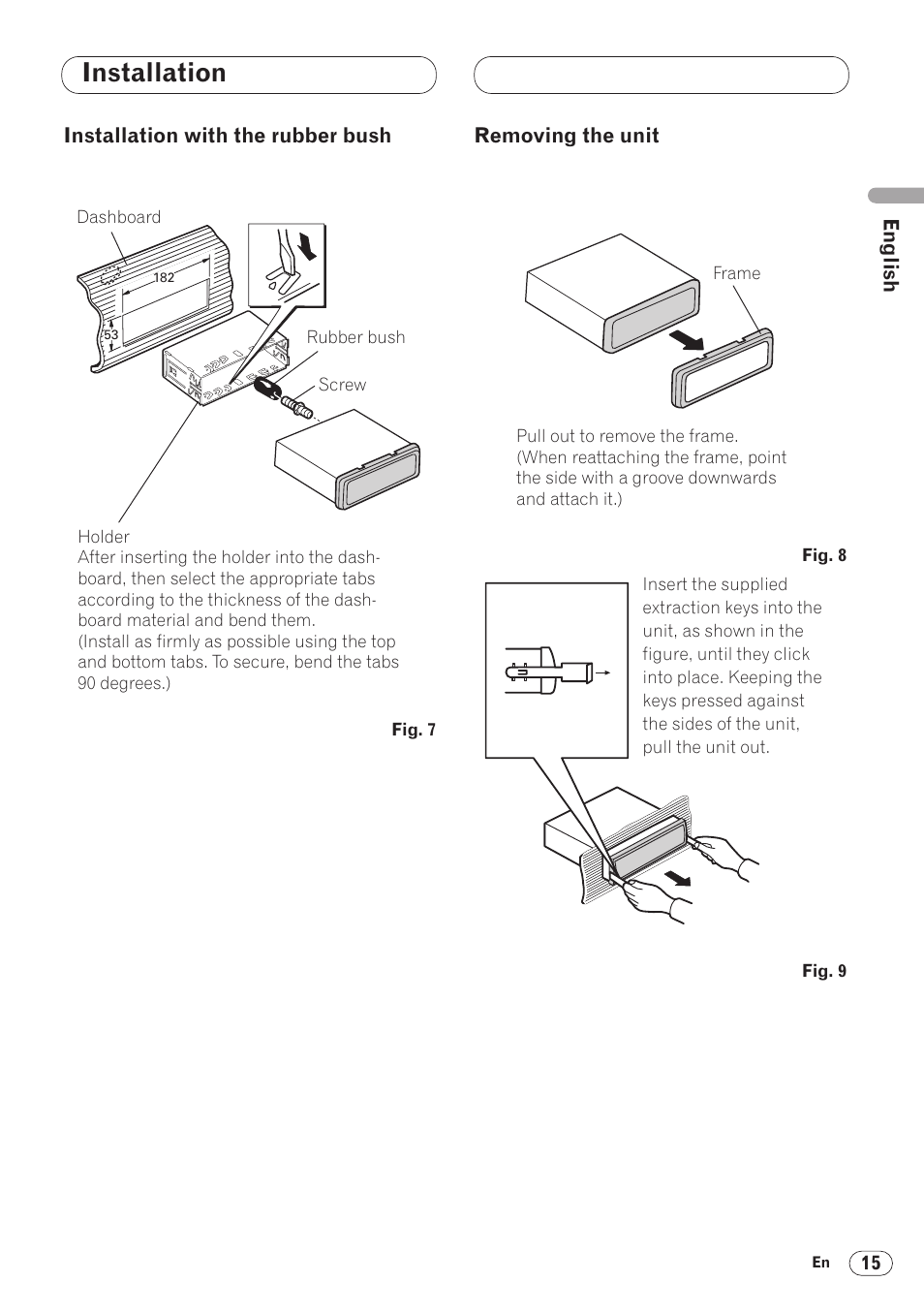 Installation | Pioneer ANH-P9R-BK User Manual | Page 15 / 160