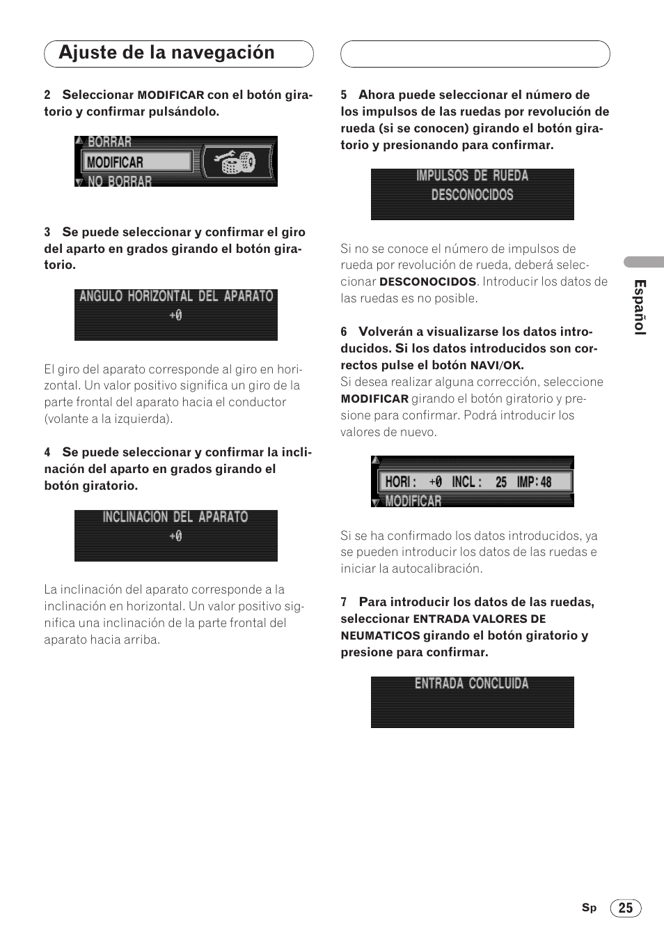Ajuste de la navegación | Pioneer ANH-P9R-BK User Manual | Page 51 / 160