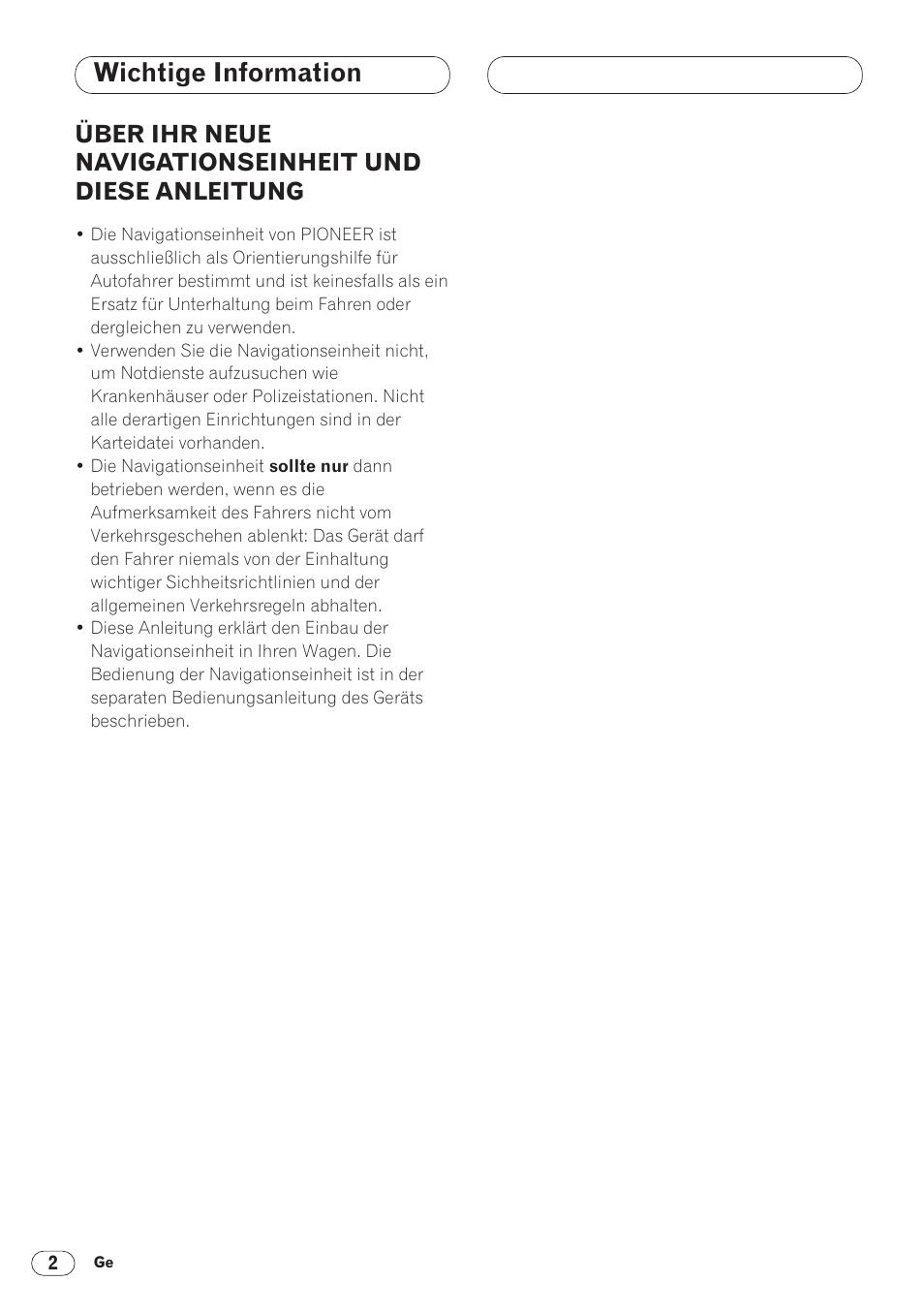Wichtige information | Pioneer ANH-P9R-BK User Manual | Page 54 / 160