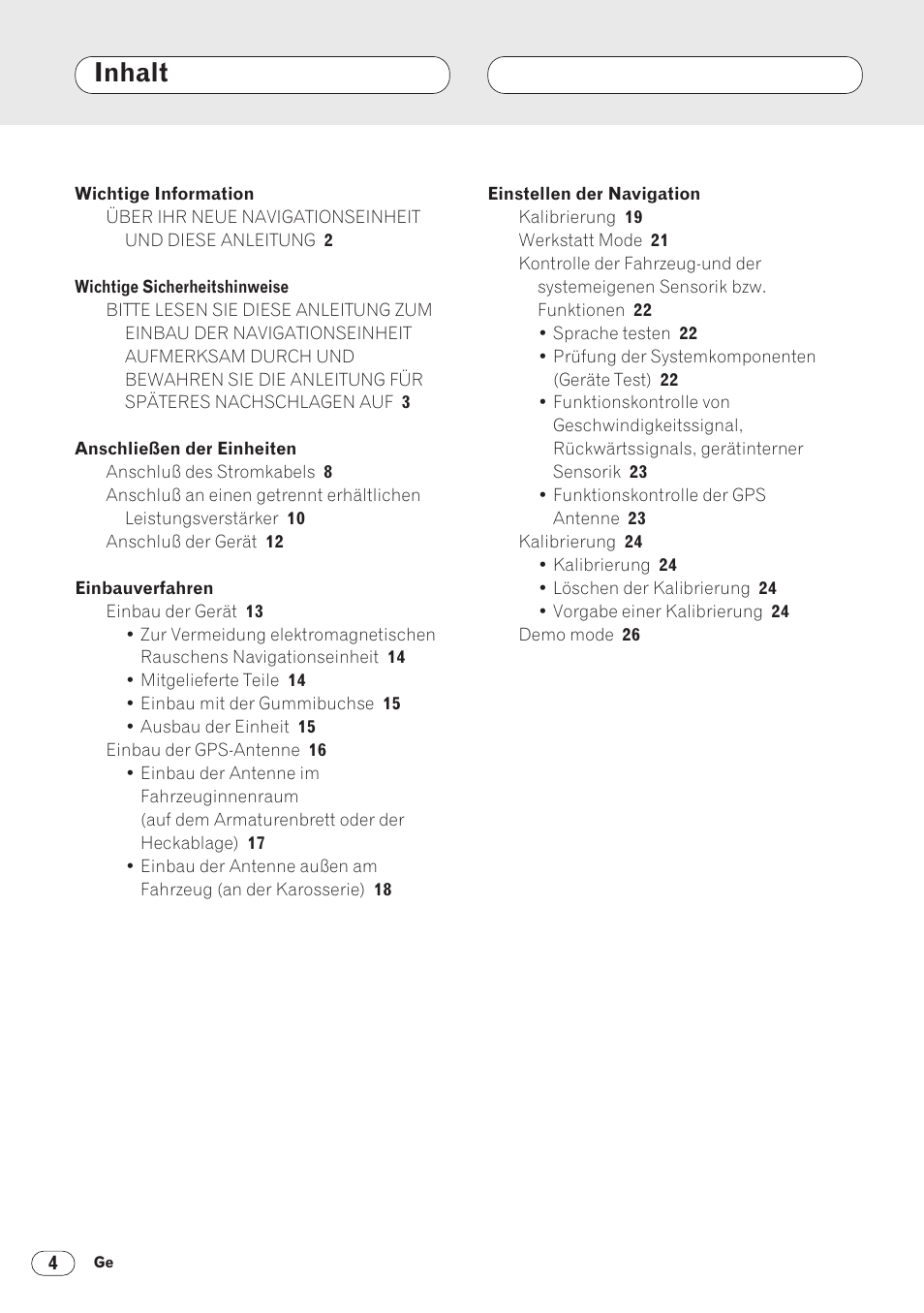 Inhalt | Pioneer ANH-P9R-BK User Manual | Page 56 / 160