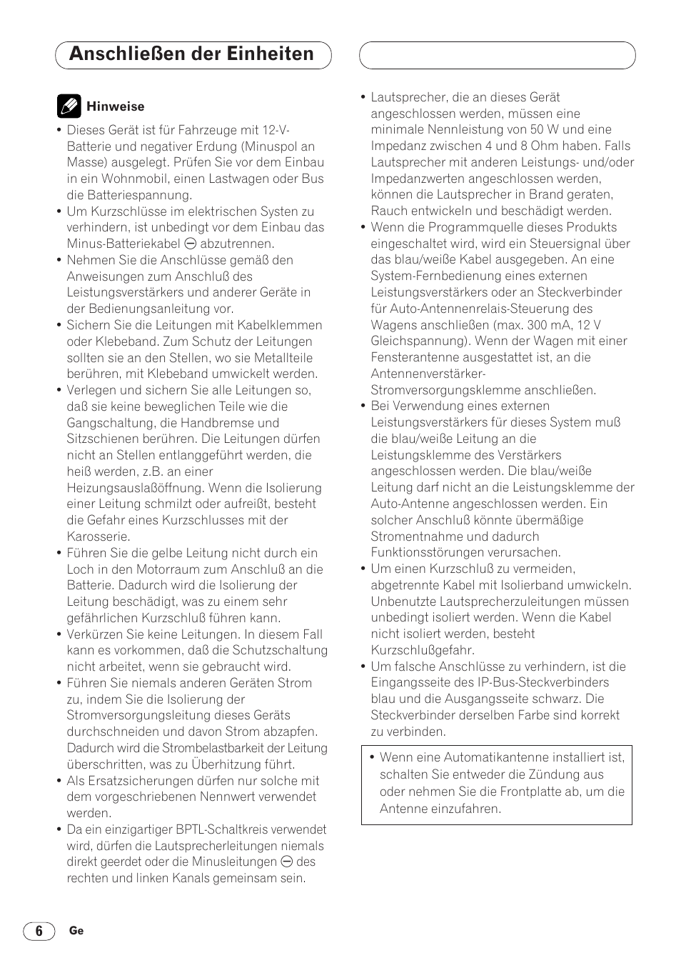 Anschließen der einheiten | Pioneer ANH-P9R-BK User Manual | Page 58 / 160