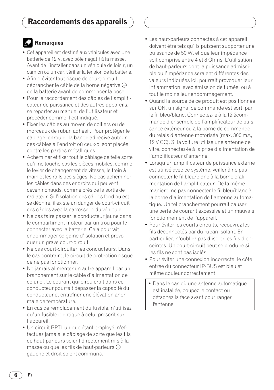 Raccordements des appareils | Pioneer ANH-P9R-BK User Manual | Page 84 / 160