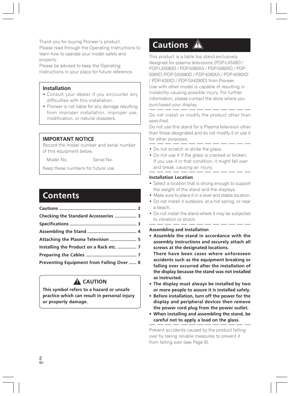 Pioneer PDK-LS01 User Manual | Page 2 / 51