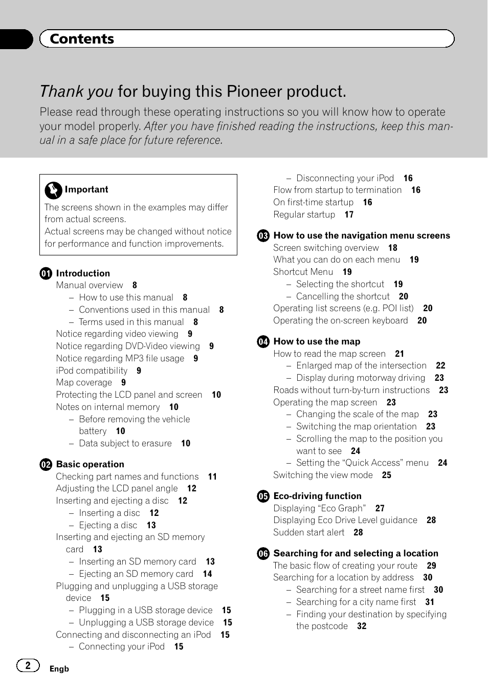 Pioneer AVIC-F20BT User Manual | Page 2 / 188