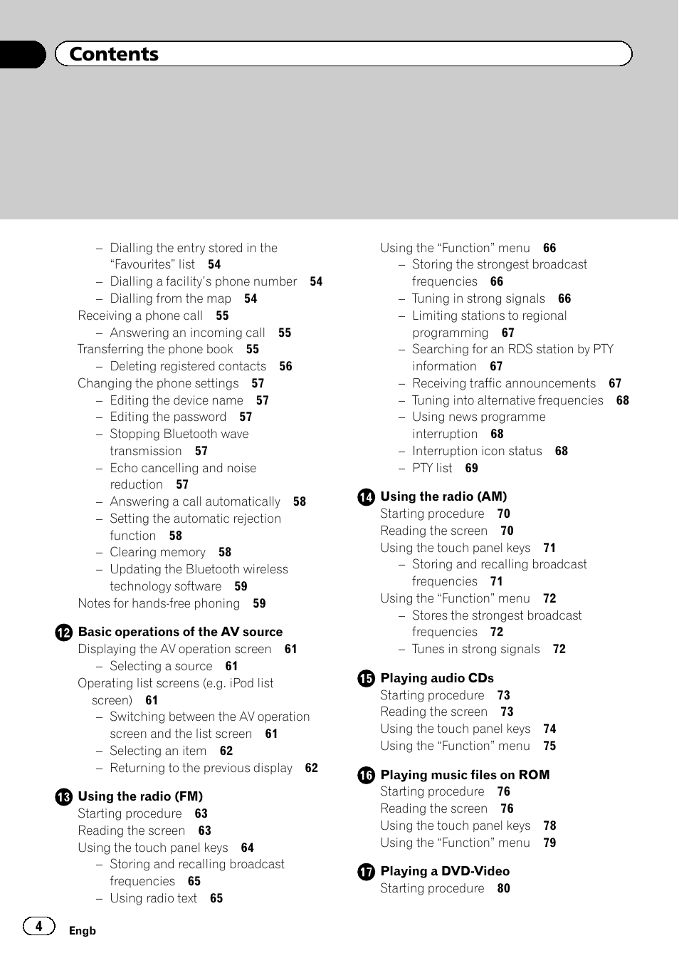 Pioneer AVIC-F20BT User Manual | Page 4 / 188