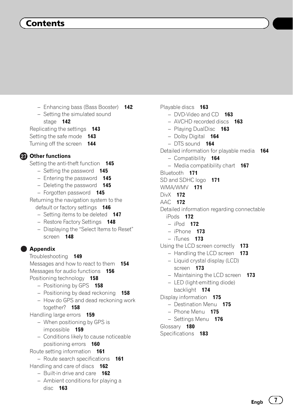 Pioneer AVIC-F20BT User Manual | Page 7 / 188