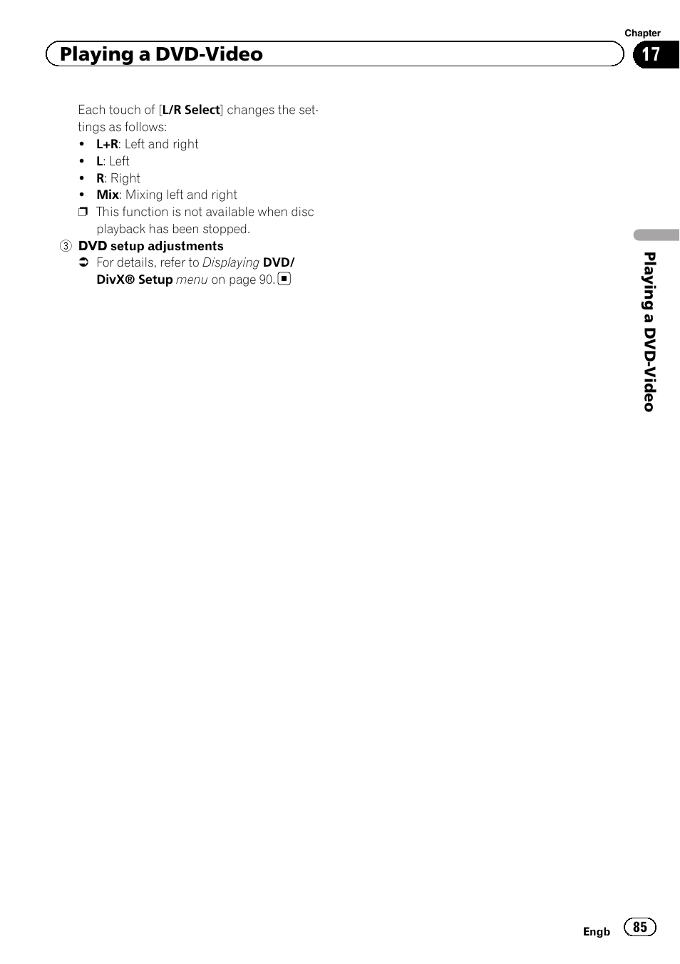 Playing a dvd-video | Pioneer AVIC-F20BT User Manual | Page 85 / 188