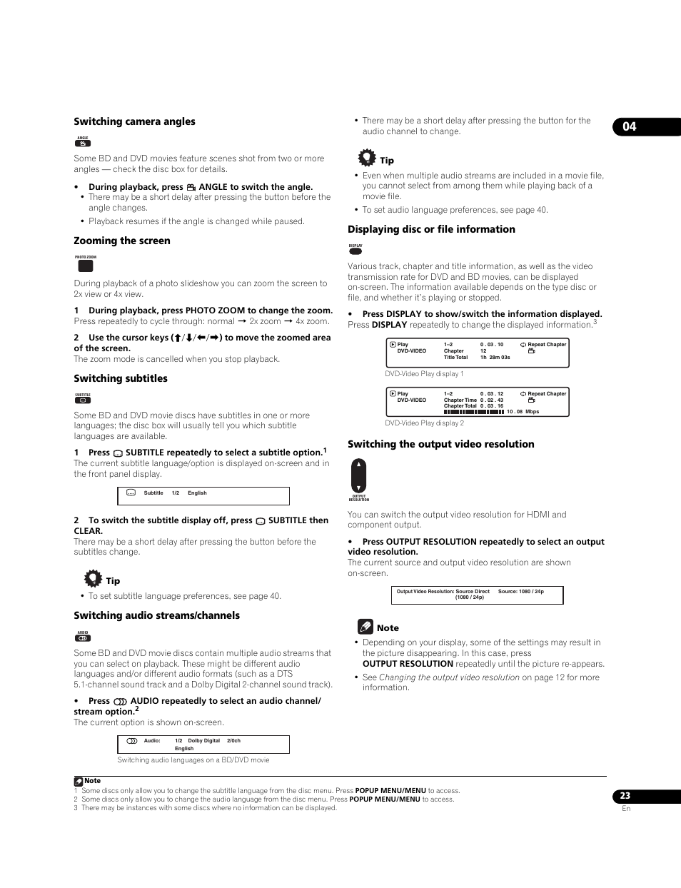 Pioneer BDP-LX70A User Manual | Page 23 / 64