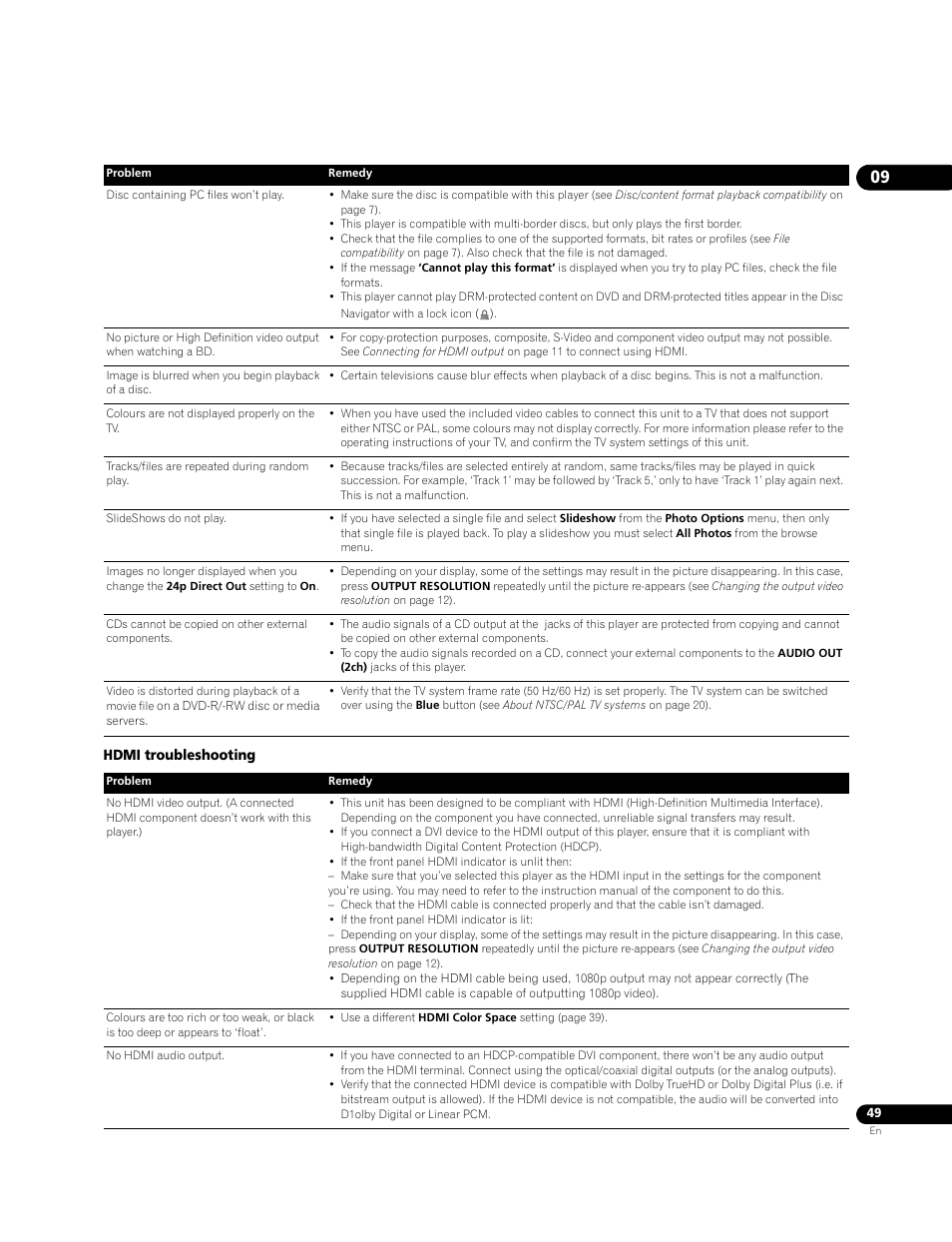 Pioneer BDP-LX70A User Manual | Page 49 / 64