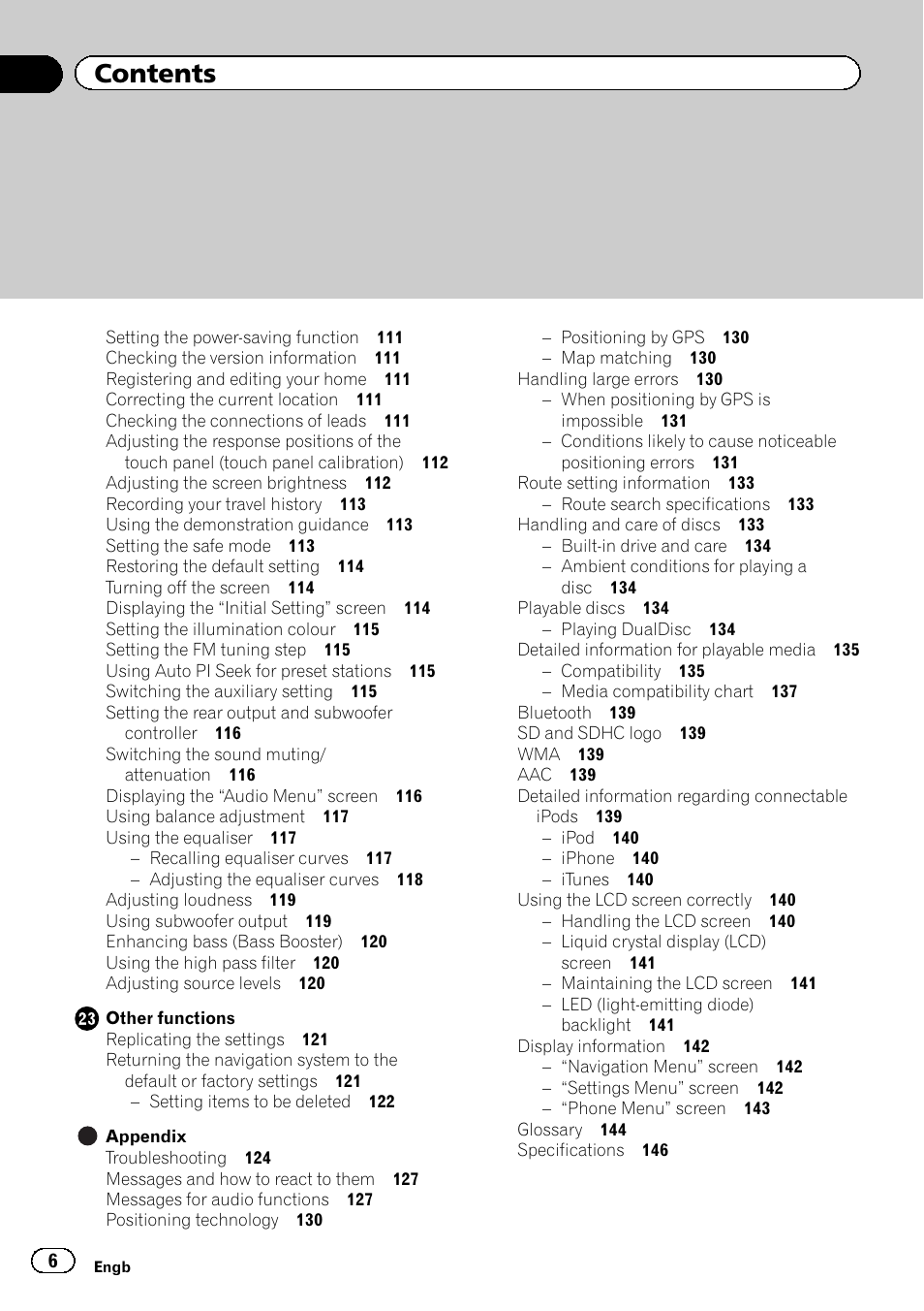 Pioneer AVIC-F3210BT User Manual | Page 6 / 148