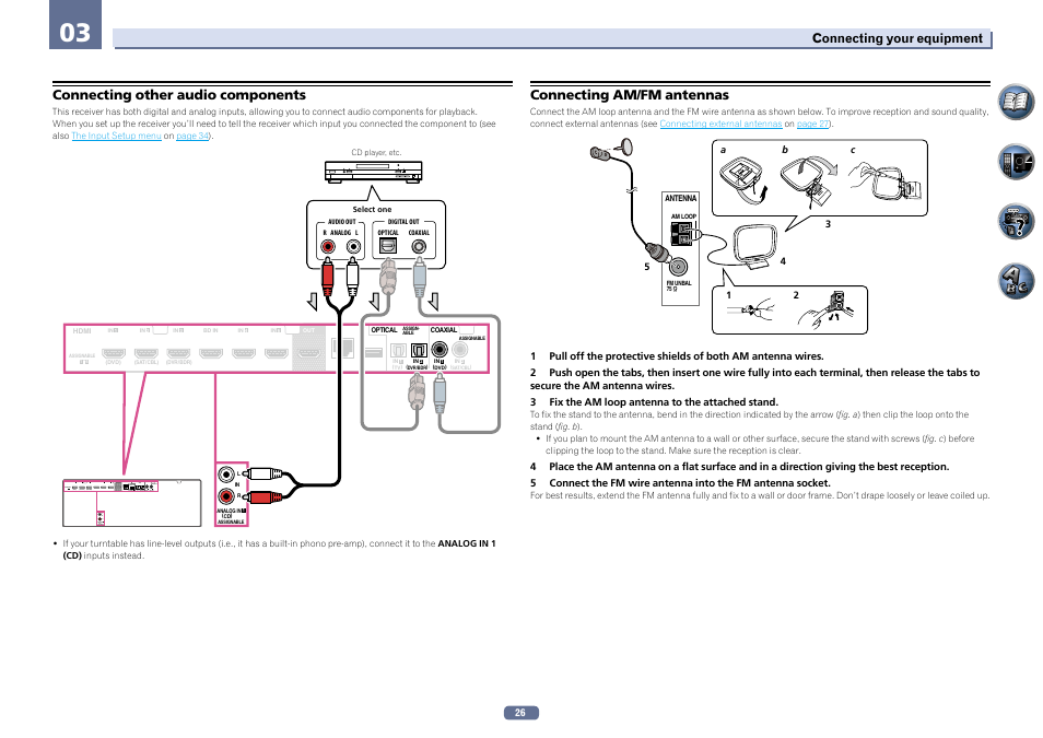 Rl analog in in (cd) assignable 1 | Pioneer VSX-922-S User Manual | Page 26 / 109