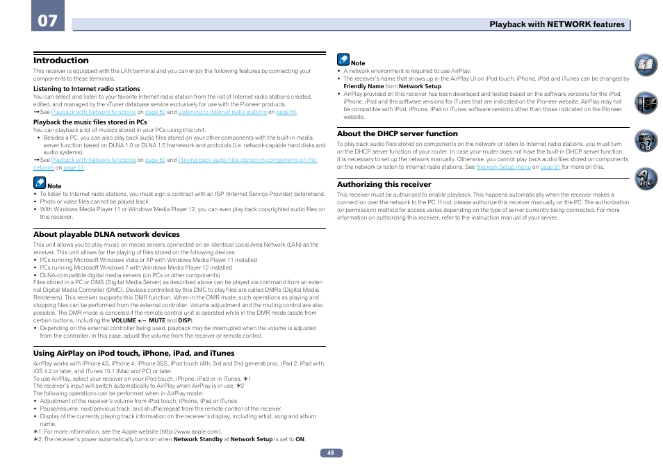 Introduction | Pioneer VSX-922-S User Manual | Page 49 / 109