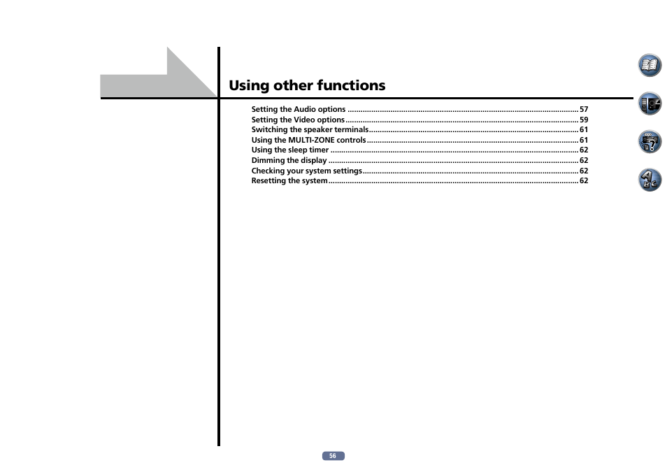 Using other functions | Pioneer VSX-922-S User Manual | Page 56 / 109
