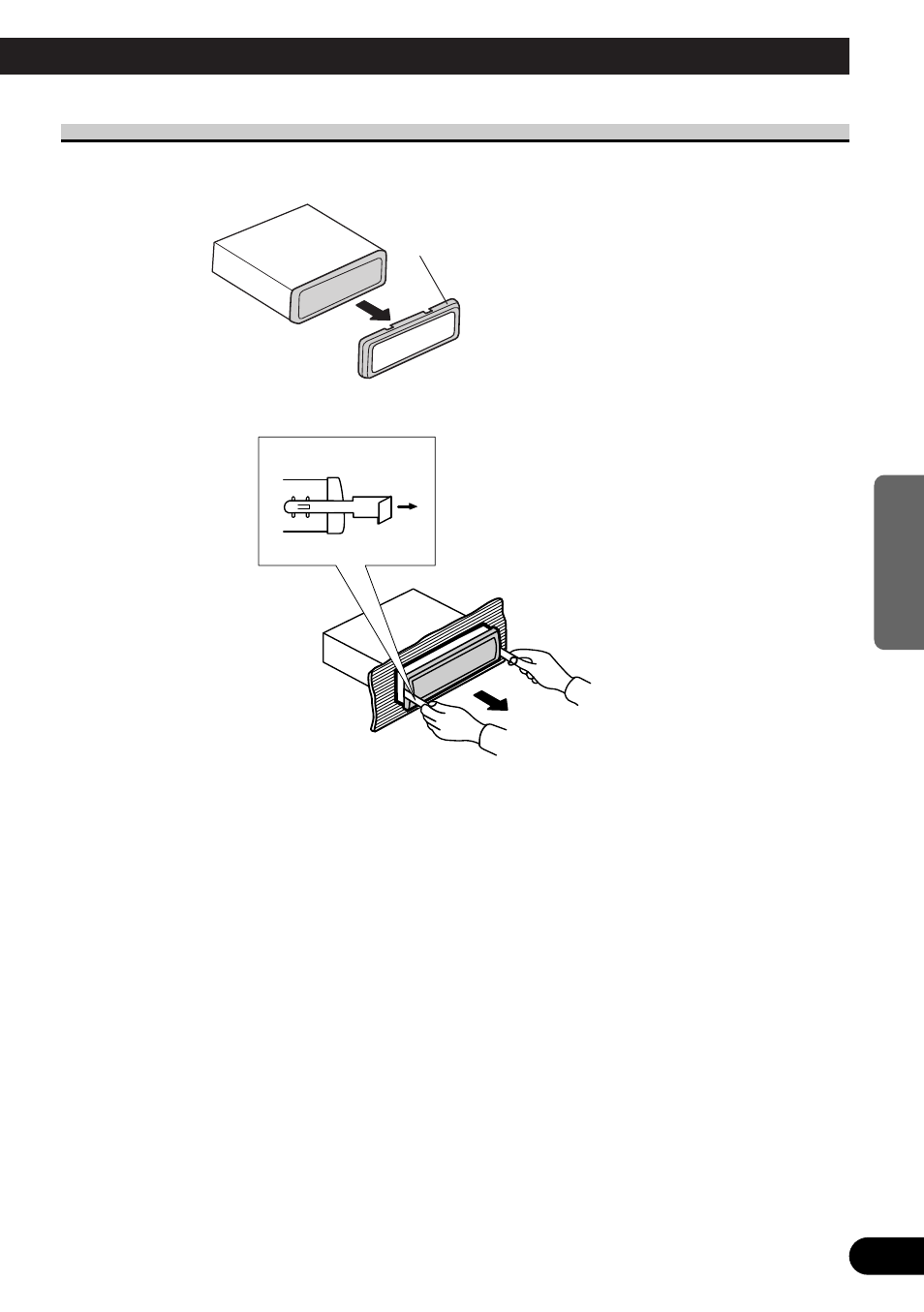 Ausbau der einheit, A title (english) | Pioneer MEH-P7300R User Manual | Page 23 / 52