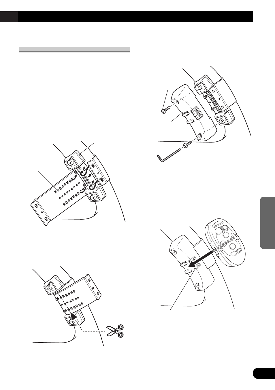Installation de l’unité sur une voiture, À direction à gauche | Pioneer MEH-P7300R User Manual | Page 33 / 52