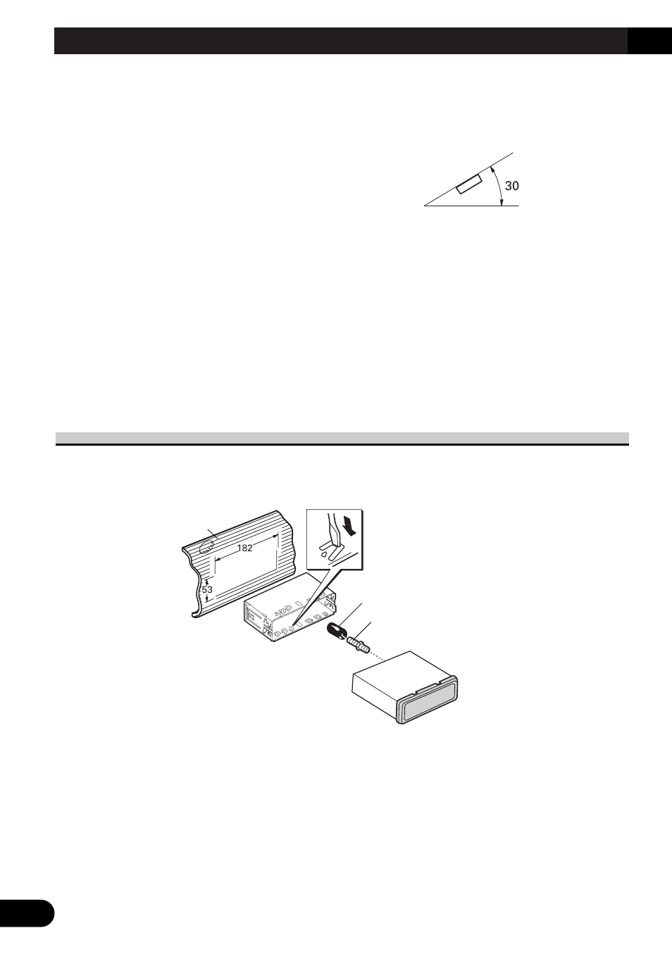 Installazione, Installazione con la boccola in gomma, A title (english) | Pioneer MEH-P7300R User Manual | Page 38 / 52