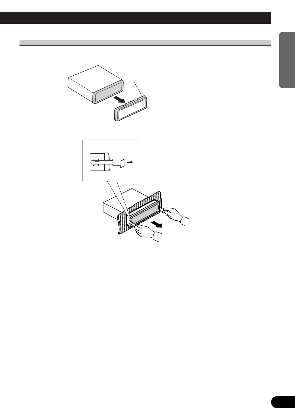 Removing the unit, A title (english) | Pioneer MEH-P7300R User Manual | Page 7 / 52