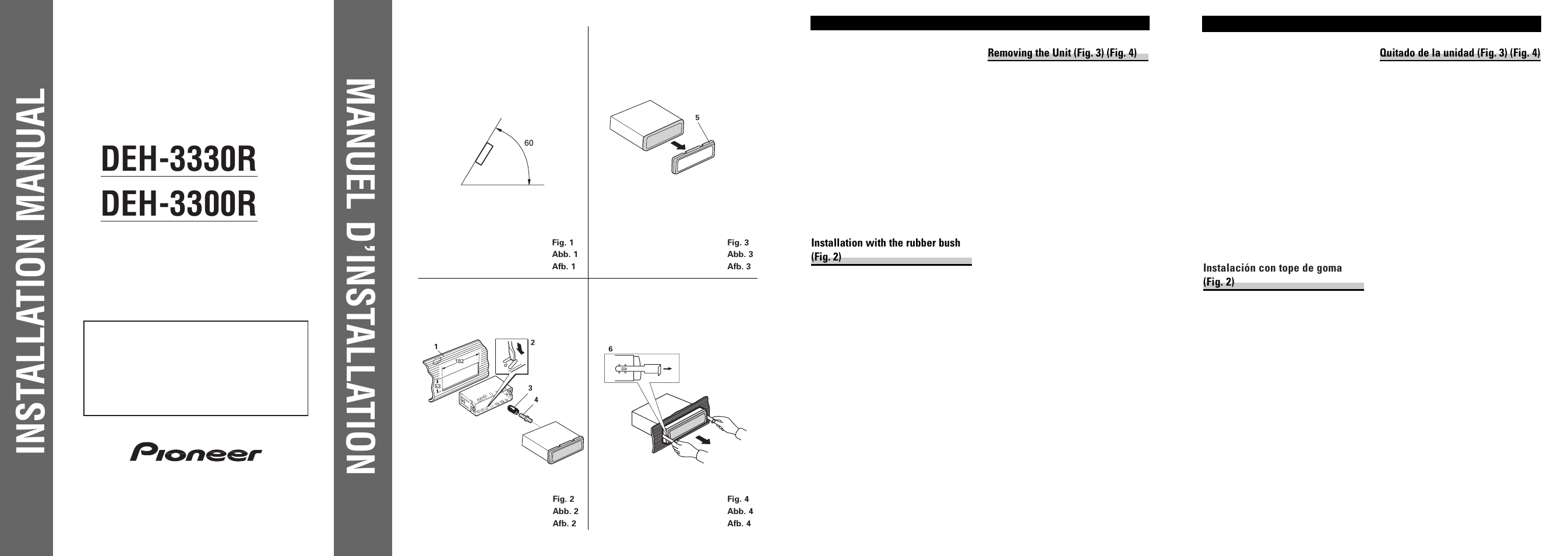 Pioneer DEH-3300R User Manual | 6 pages