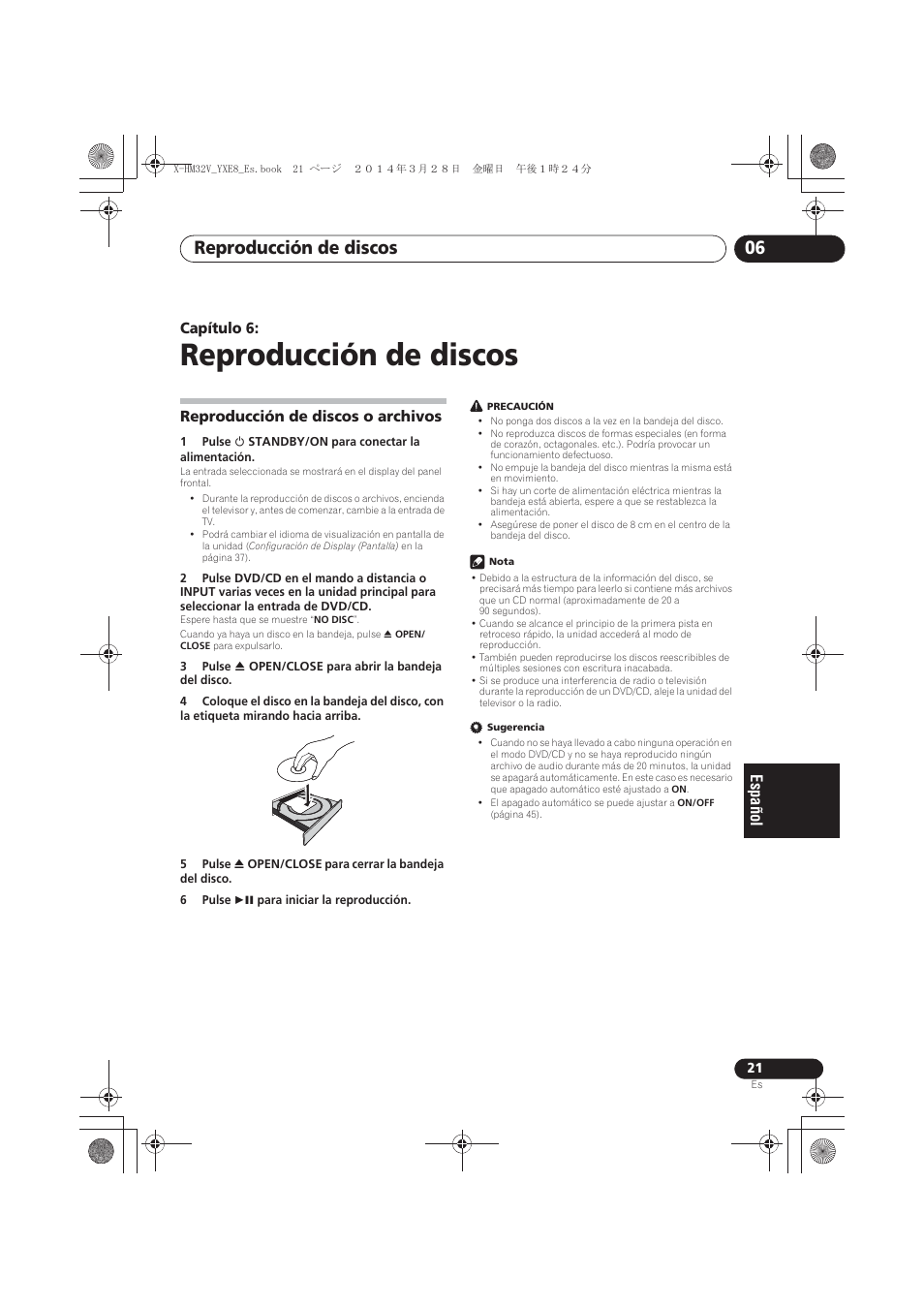 Reproducción de discos o archivos, Reproducción de discos, Reproducción de discos 06 | Pioneer X-HM32V-S User Manual | Page 251 / 280