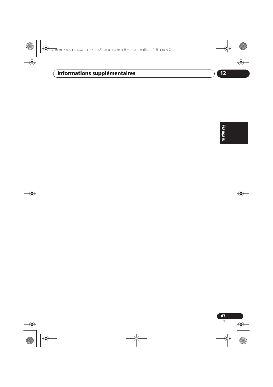 Informations supplémentaires 12 | Pioneer X-HM32V-S User Manual | Page 93 / 280