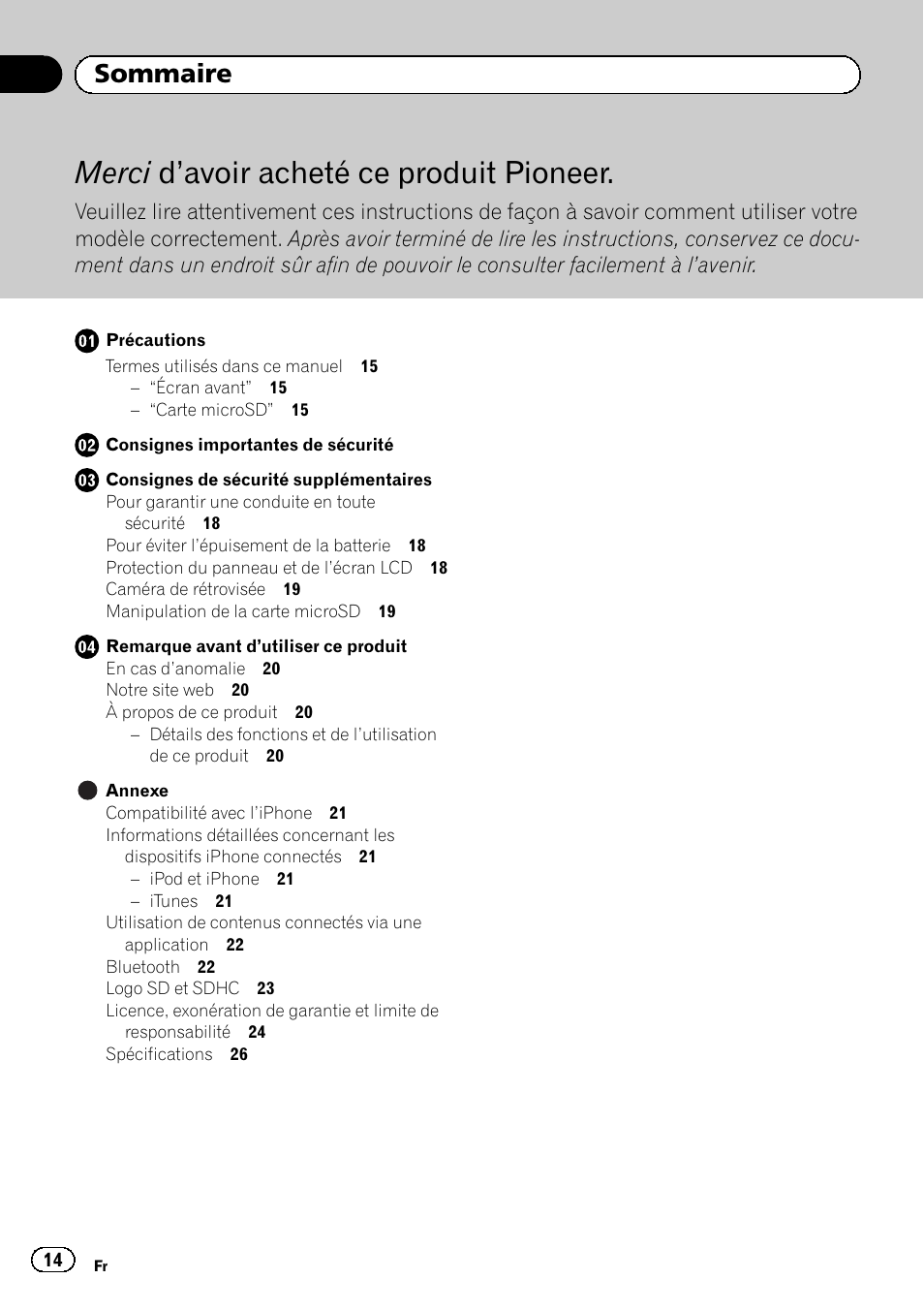 Pioneer SPH-DA02 User Manual | Page 14 / 96