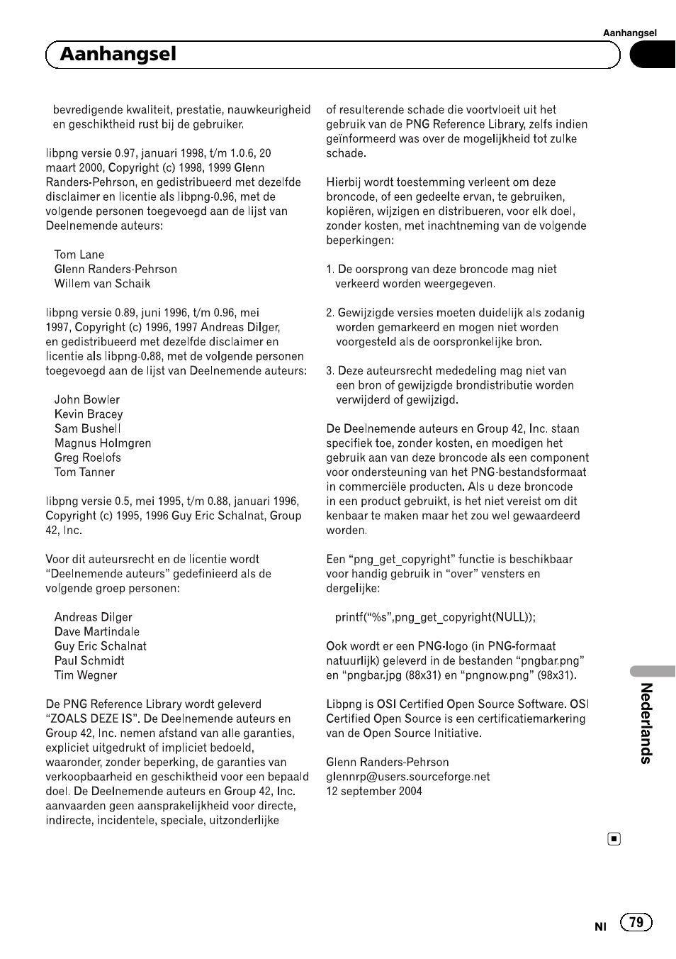 Aanhangsel | Pioneer SPH-DA02 User Manual | Page 79 / 96