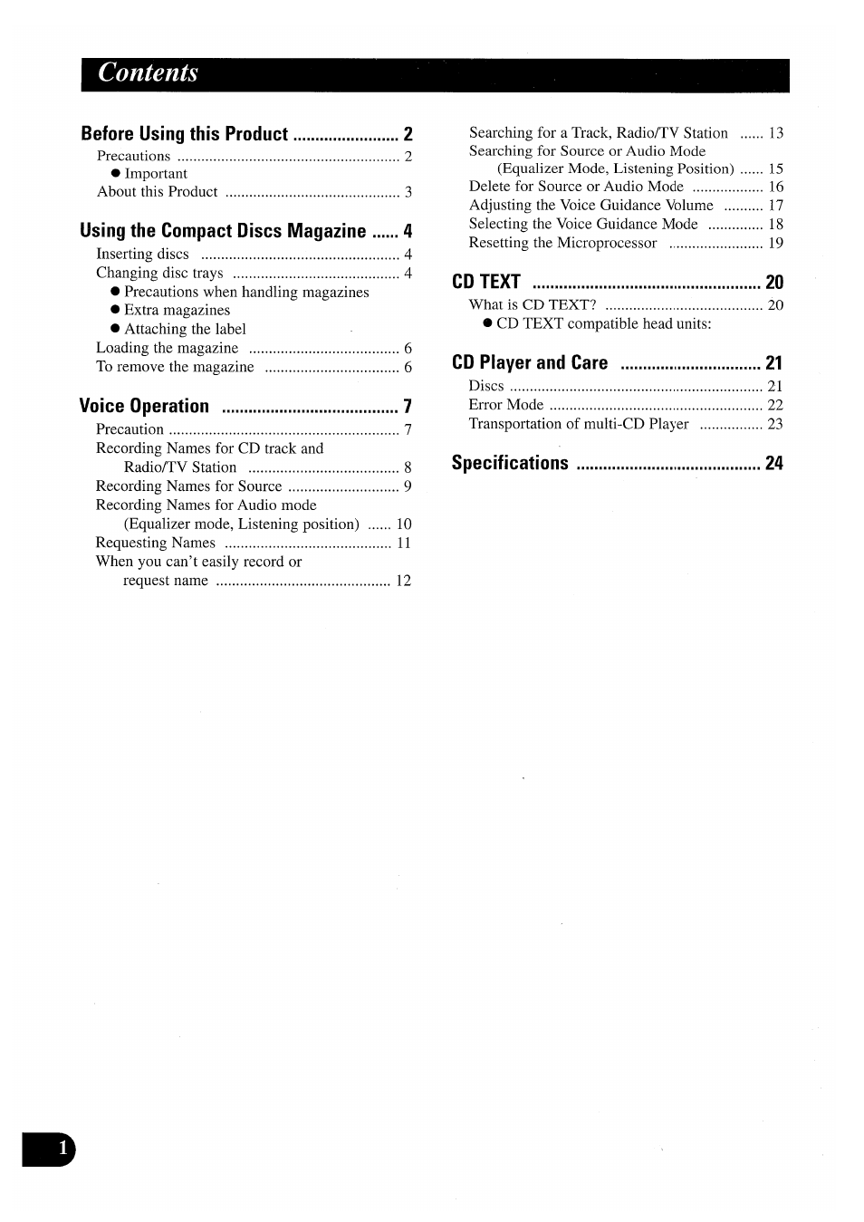 Pioneer CDX-P2050VN User Manual | Page 2 / 100