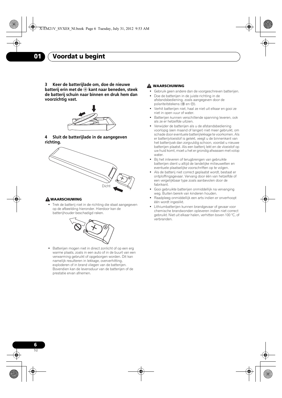 Voordat u begint 01 | Pioneer X-EM21V User Manual | Page 118 / 172