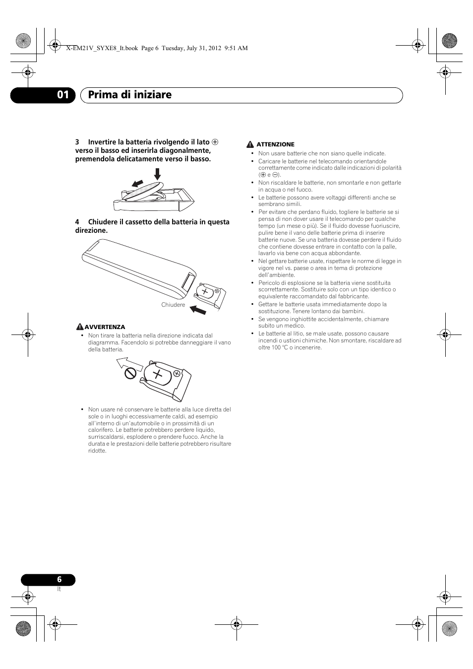 Prima di iniziare 01 | Pioneer X-EM21V User Manual | Page 90 / 172