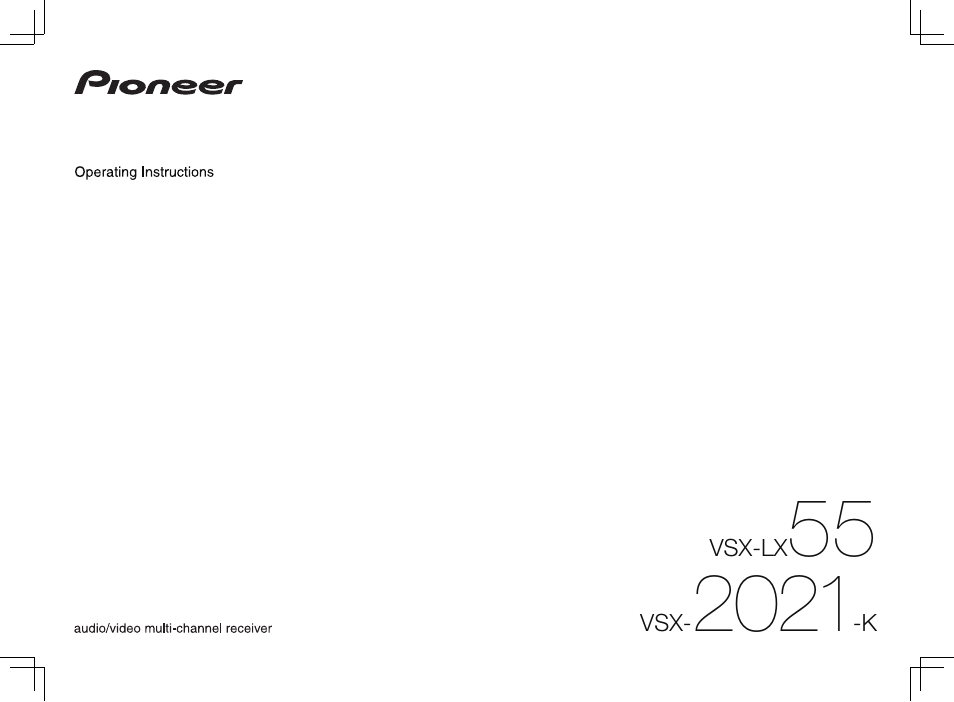 Pioneer VSX-2021 User Manual | 102 pages