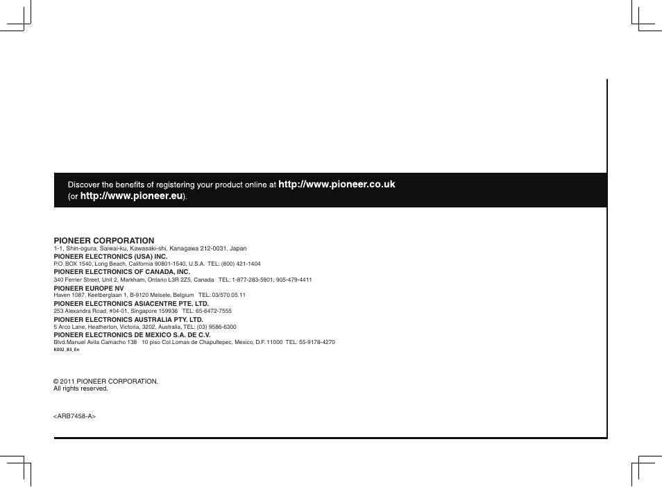 Pioneer VSX-2021 User Manual | Page 102 / 102