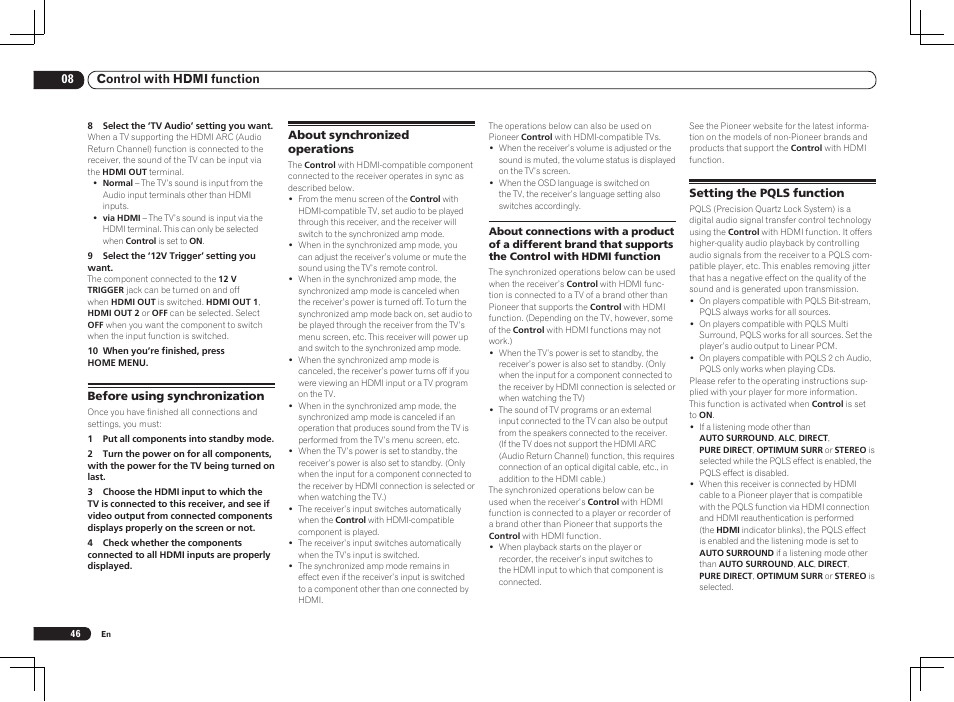 08 control with hdmi function | Pioneer VSX-2021 User Manual | Page 46 / 102