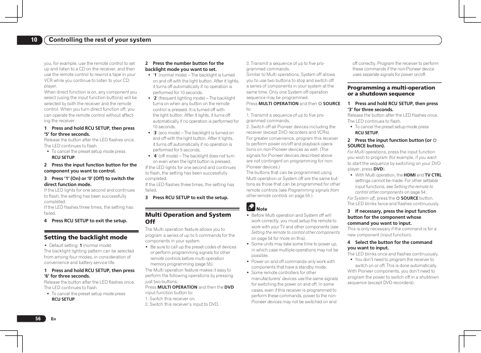 10 controlling the rest of your system | Pioneer VSX-2021 User Manual | Page 56 / 102