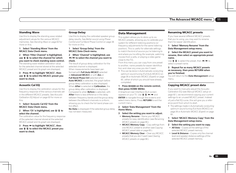 Data management | Pioneer VSX-2021 User Manual | Page 65 / 102