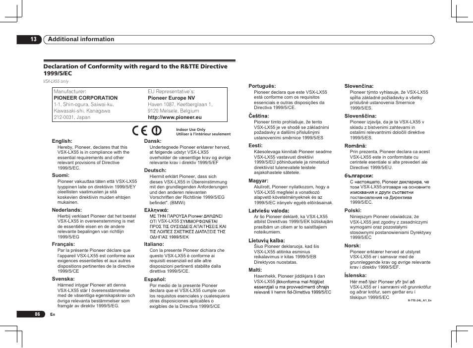 Pioneer VSX-2021 User Manual | Page 86 / 102