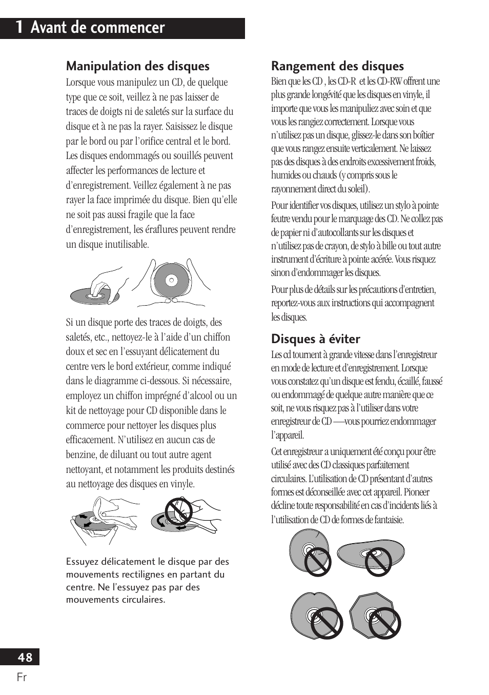 1 avant de commencer | Pioneer PDR-F10 User Manual | Page 48 / 162