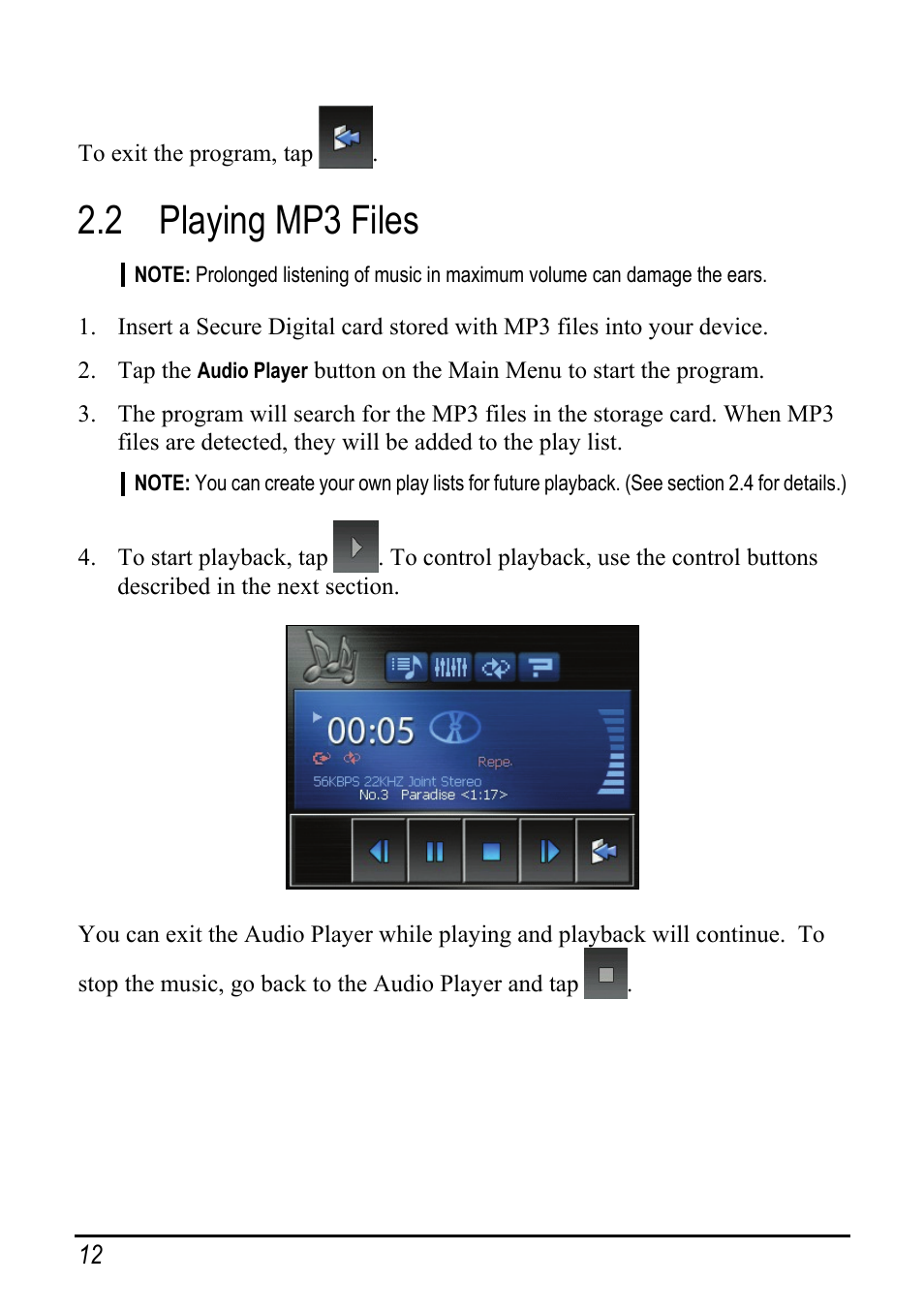 2 playing mp3 files, Playing mp3 files | Pioneer AVIC-S2 User Manual | Page 18 / 45