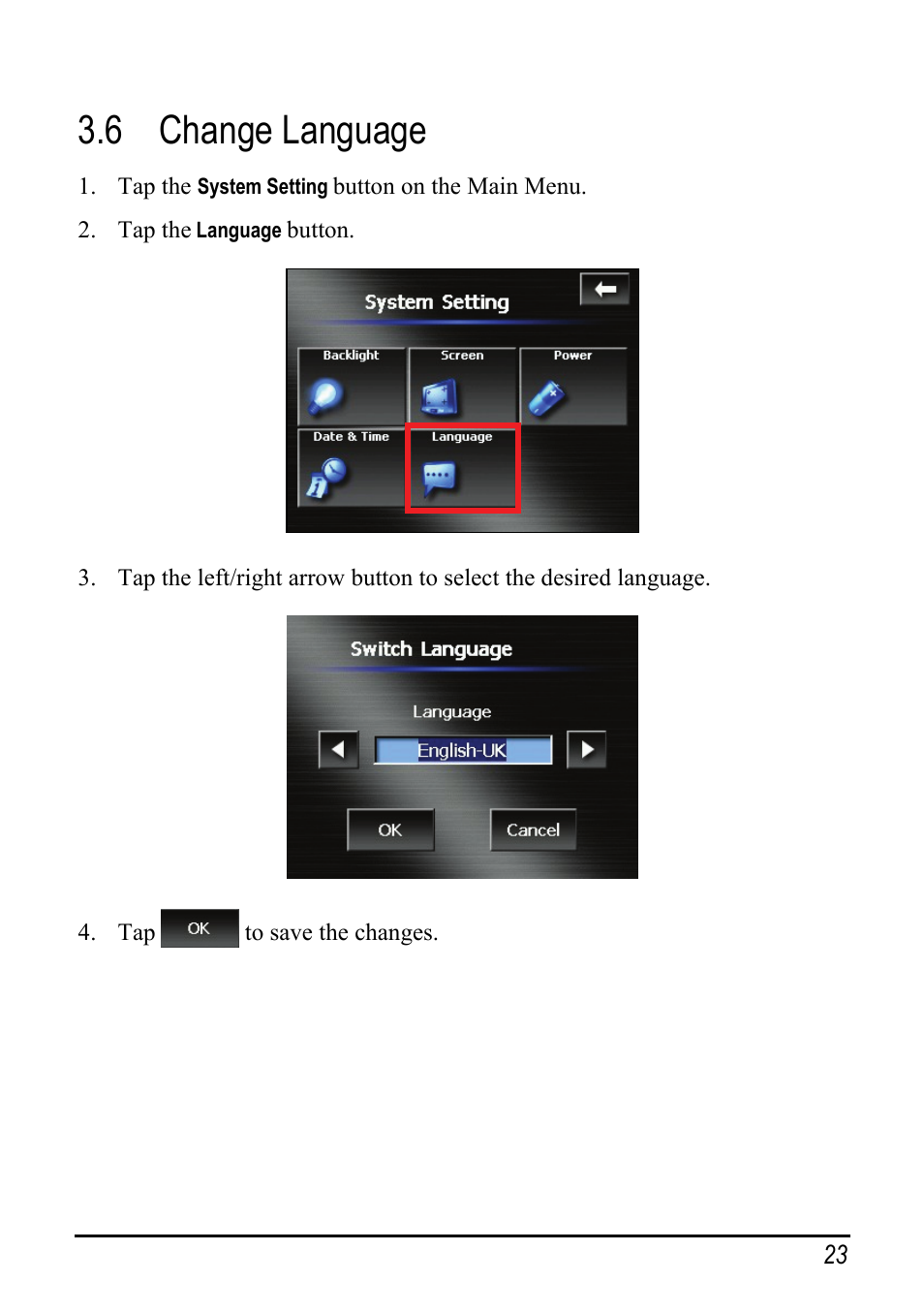 6 change language, Change language | Pioneer AVIC-S2 User Manual | Page 29 / 45