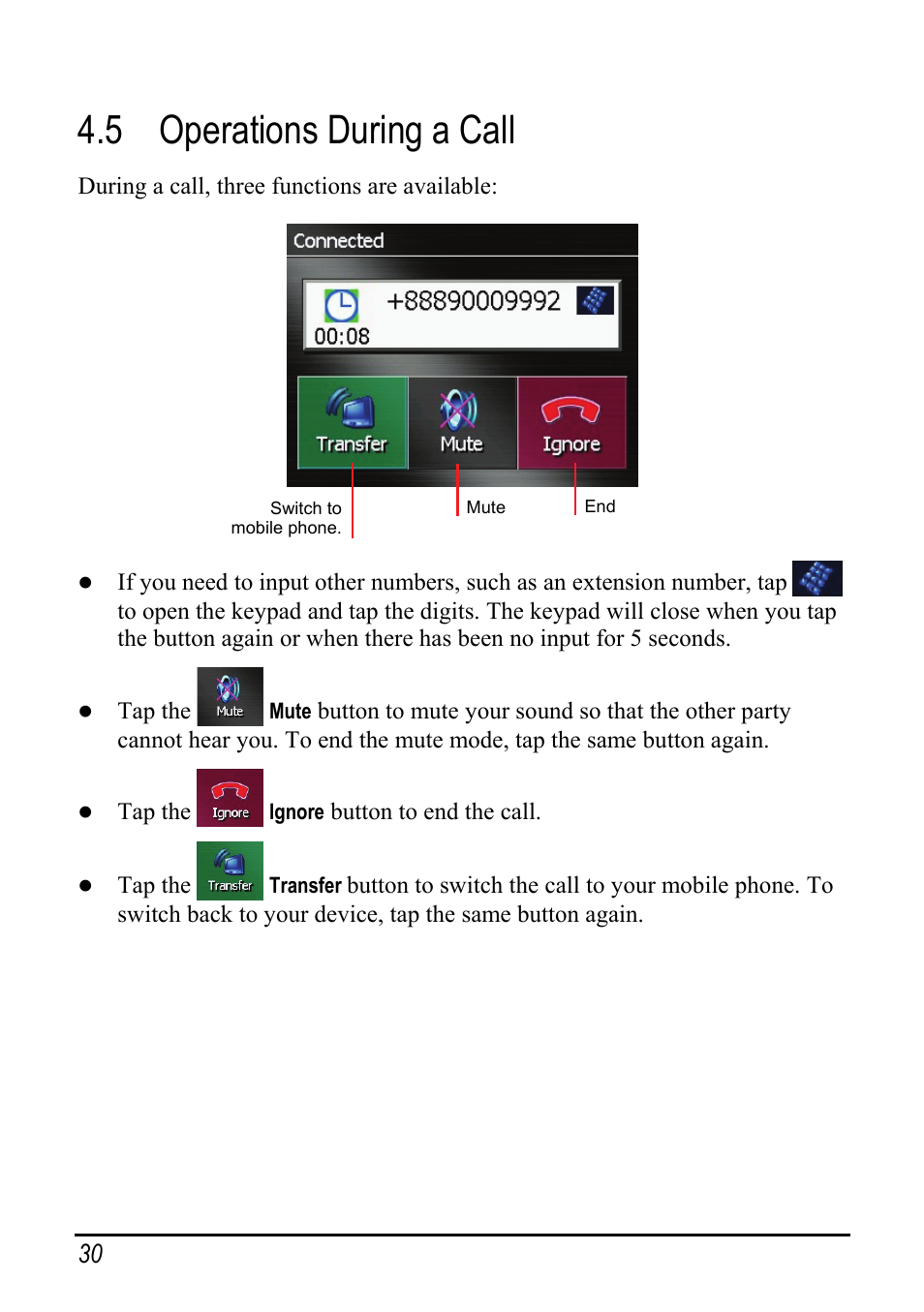 5 operations during a call, Operations during a call | Pioneer AVIC-S2 User Manual | Page 36 / 45