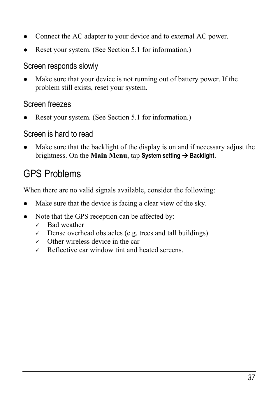 Gps problems, Screen responds slowly, Screen freezes | Screen is hard to read | Pioneer AVIC-S2 User Manual | Page 43 / 45